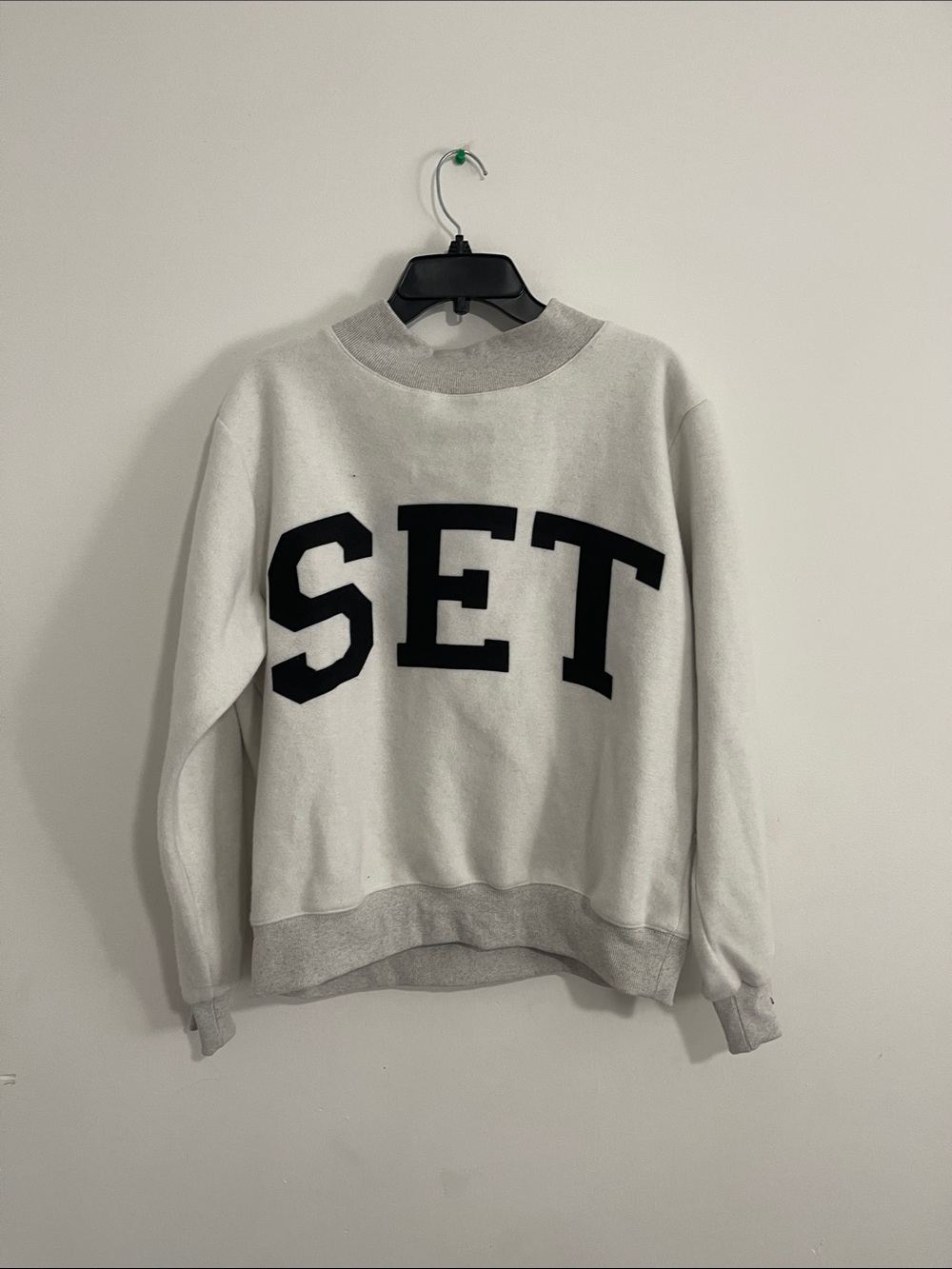 SET Active Crewneck Sweatshirt - White & Black